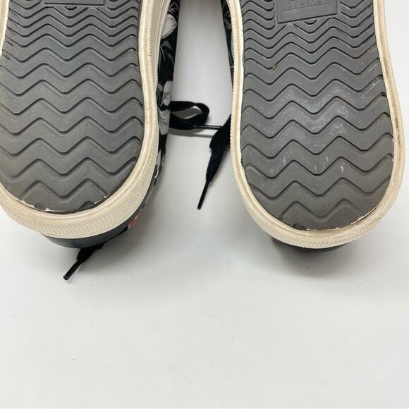 TOMS Trvl Lite Low Black Tropical Lace Up Canvas Sneakers Tennis Shoes mens 12 - Picture 11 of 14